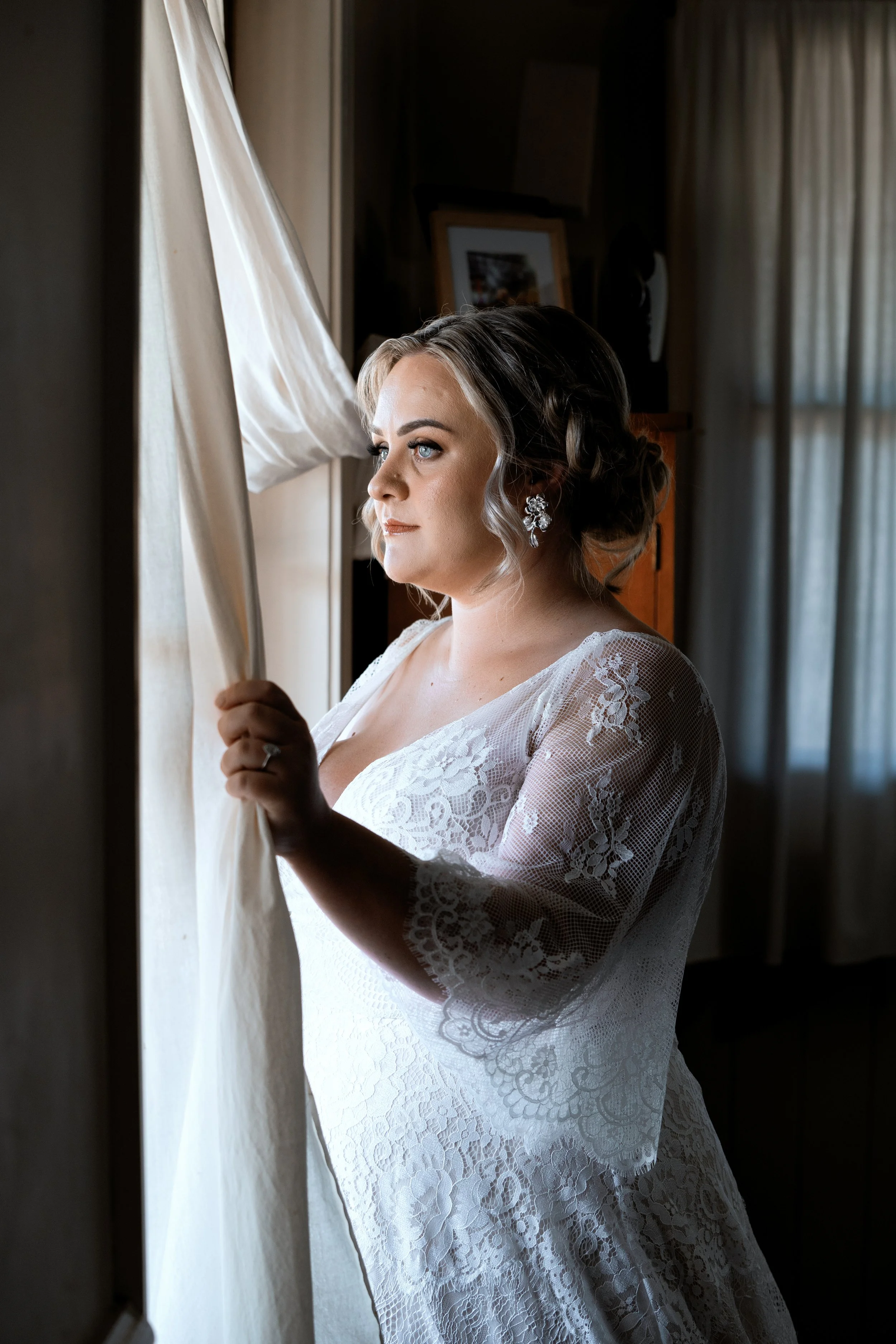 Candid wedding moment Lake Moogerah Queensland