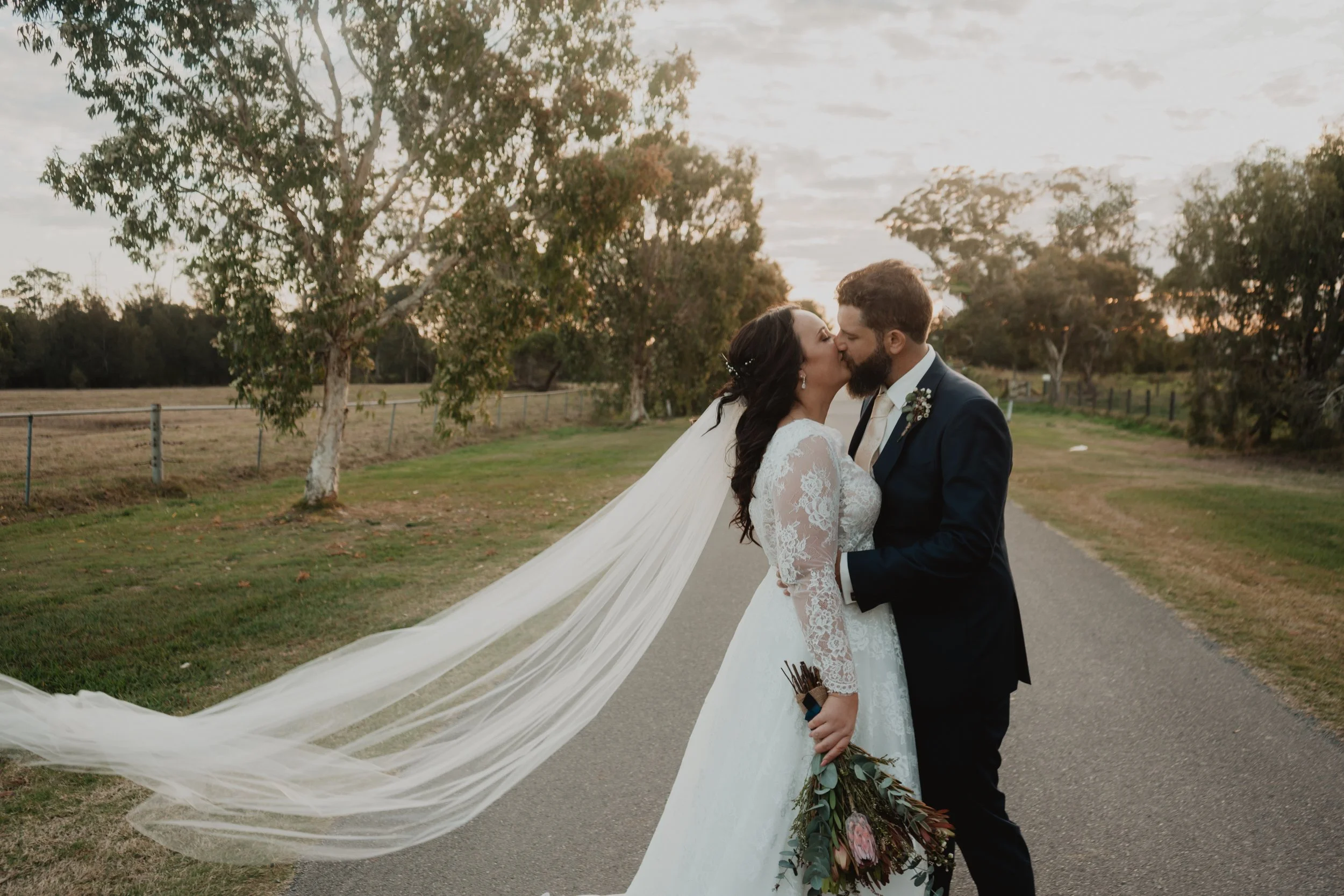 Outdoor wedding ceremony with mountain backdrop Scenic Rim