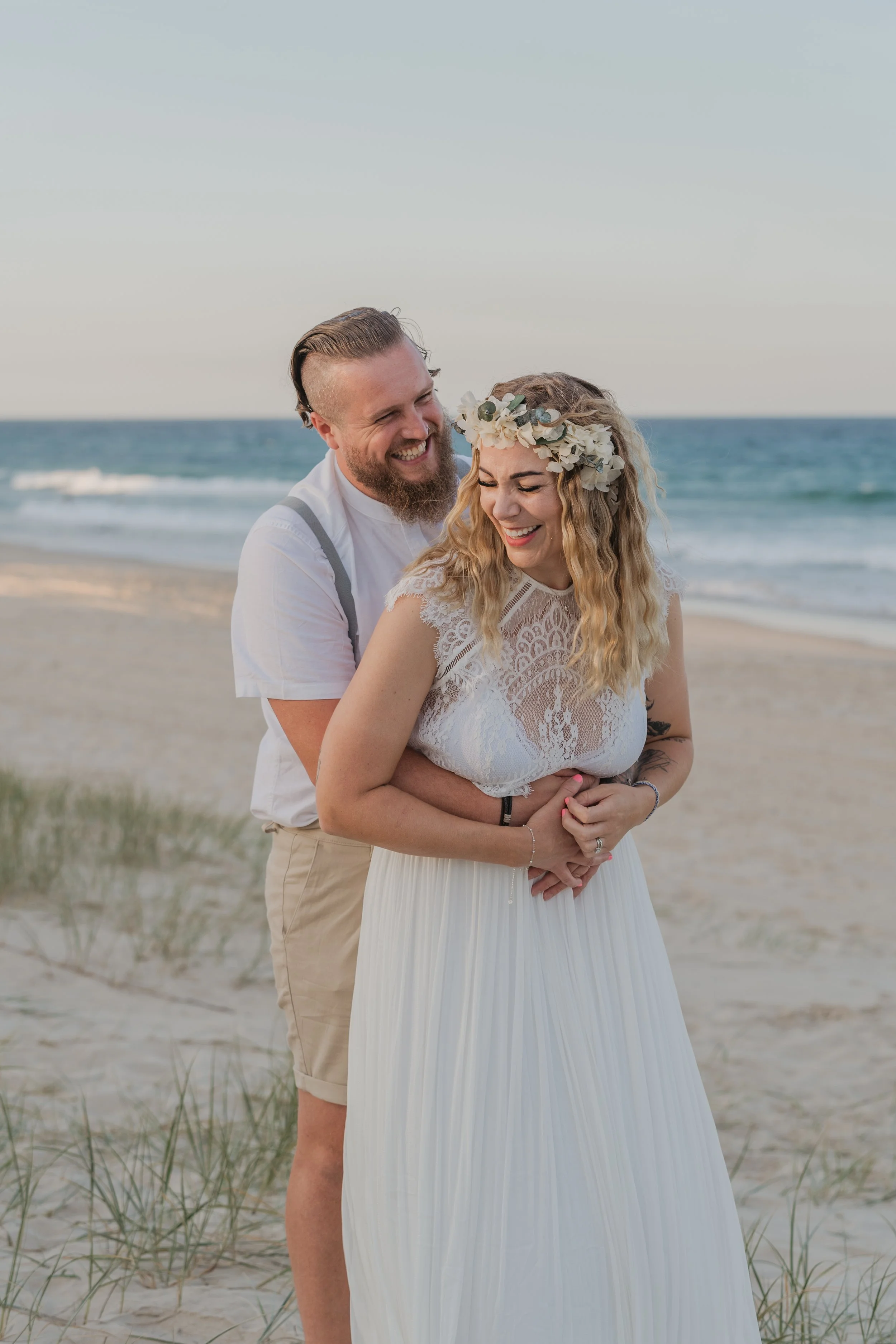 Bride and groom candid wedding moment Australia