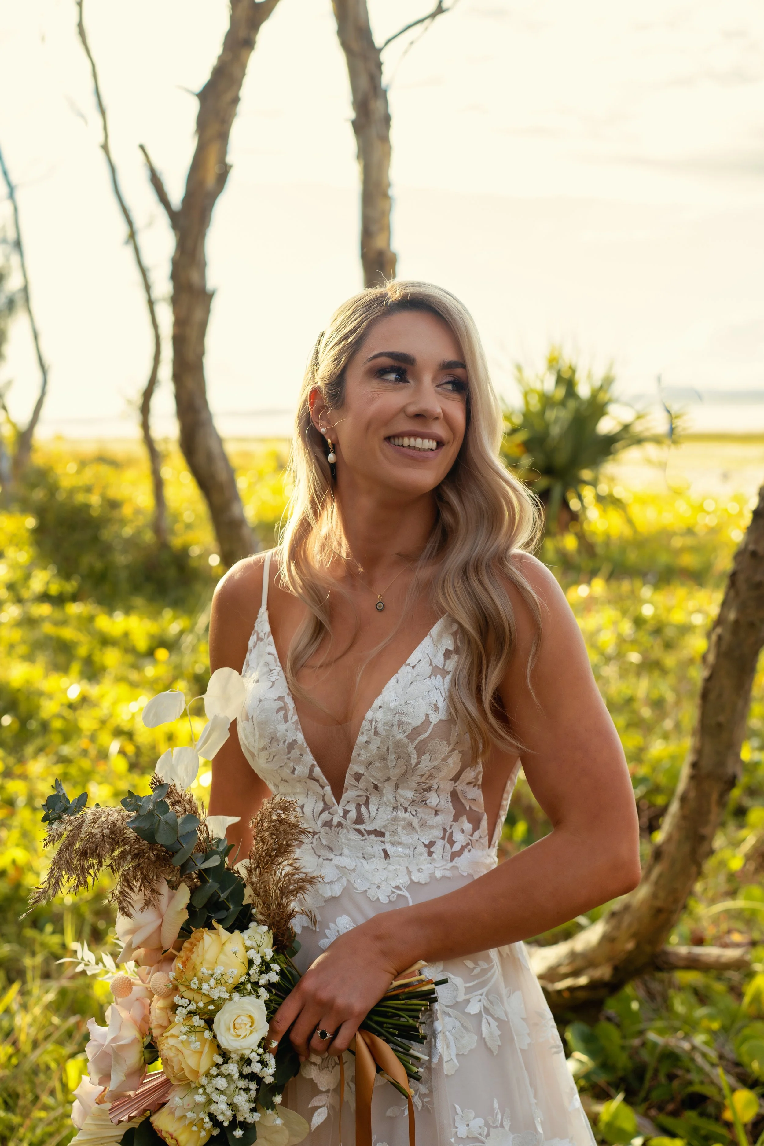 Outdoor ceremony Lake Moogerah Scenic Rim wedding