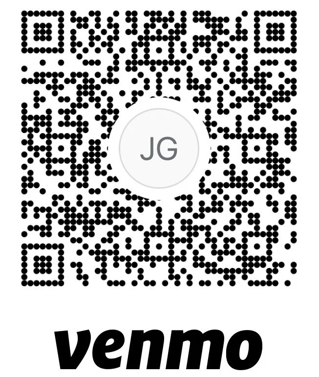 QR code with the text 'venmo' beneath it.