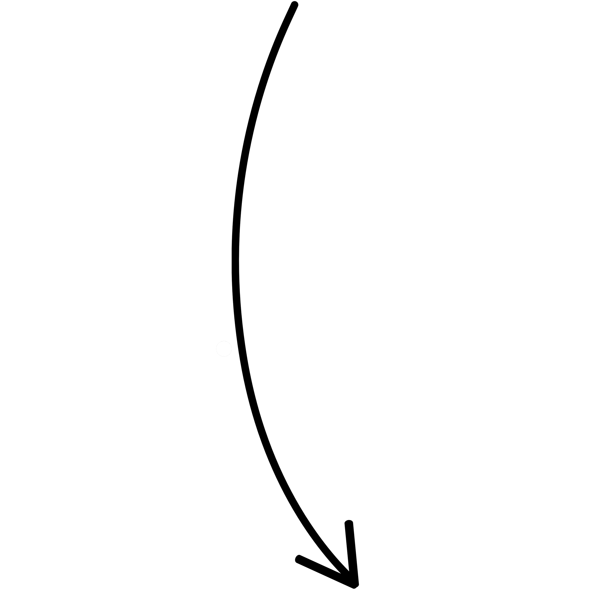 Black arrow pointing downwards