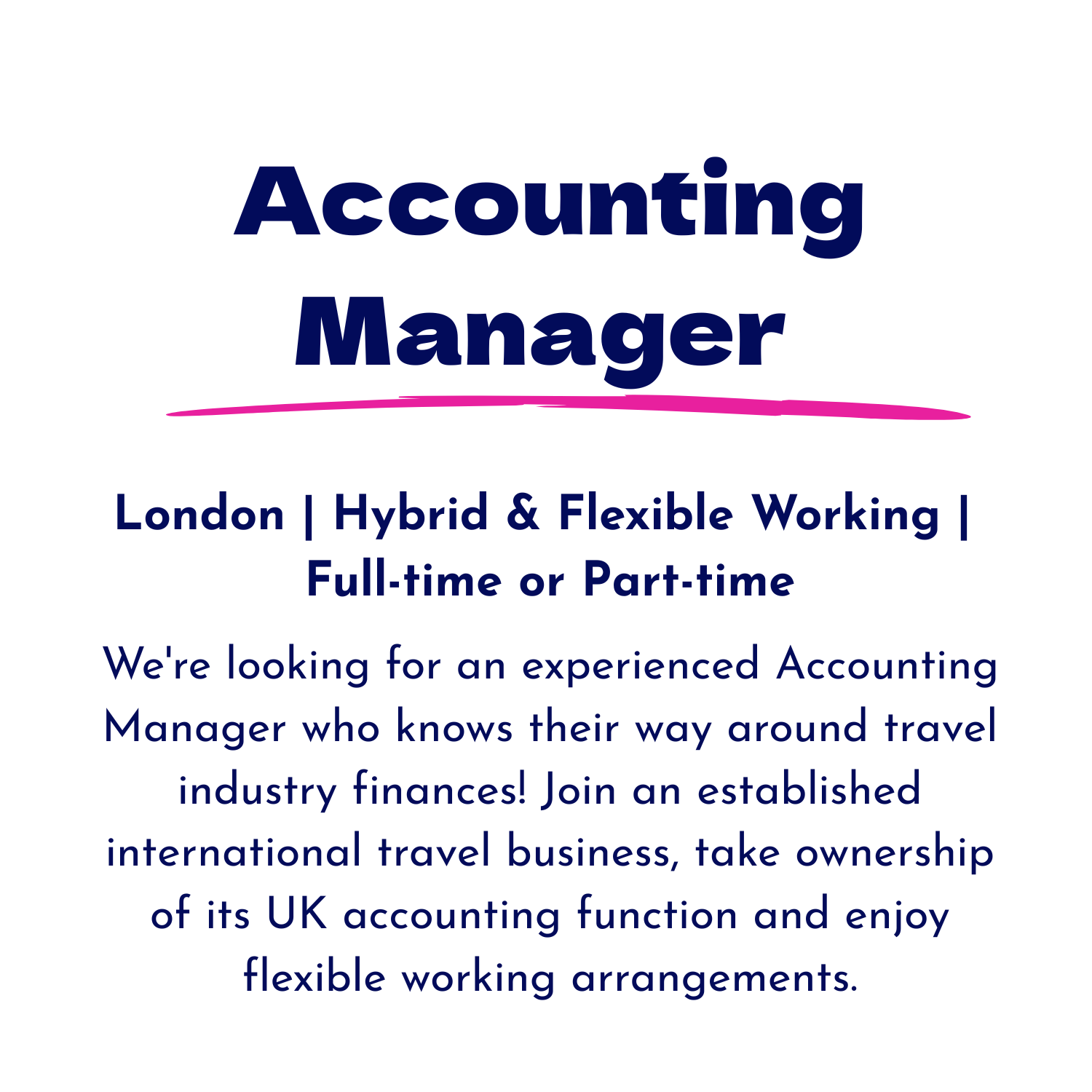 Job advert for Accounting Manager in London by Urbanberry Recruitment