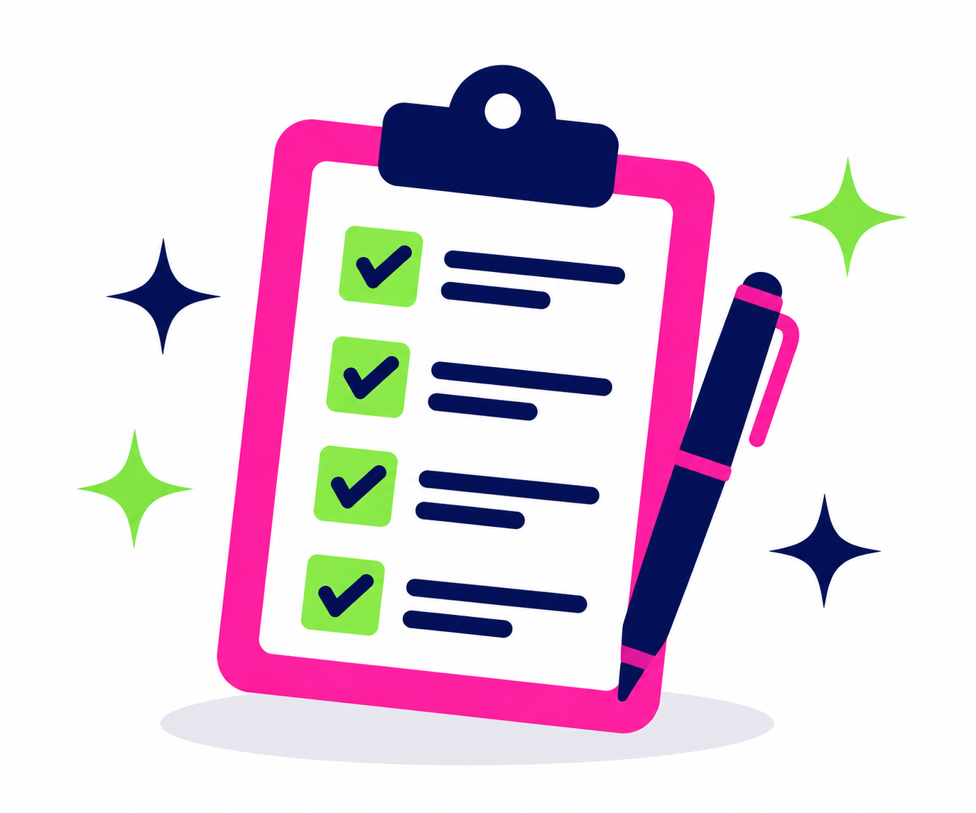 Colourful checklist illustration for Urbanberry Recruitment travel job vacancies