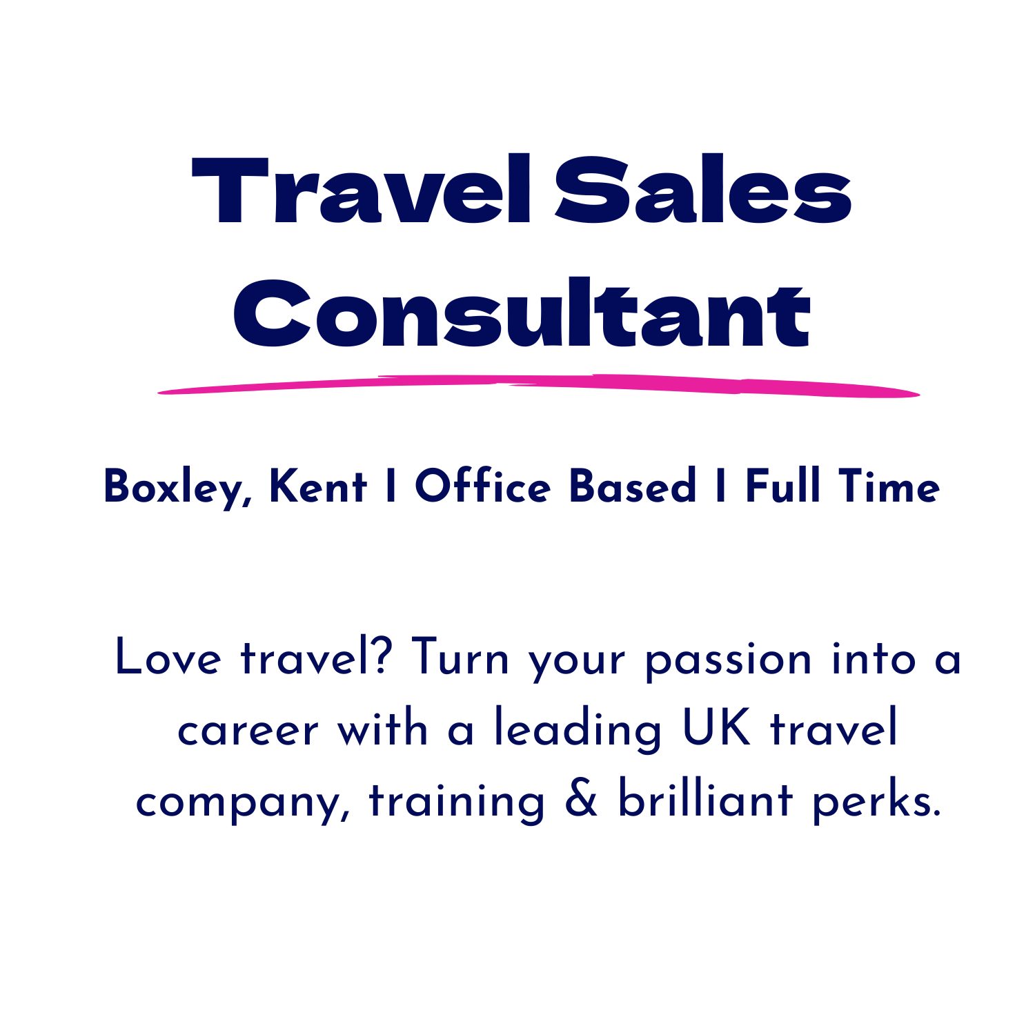 Job advert for Travel Sales Consultant in Kent by Urbanberry Recruitment
