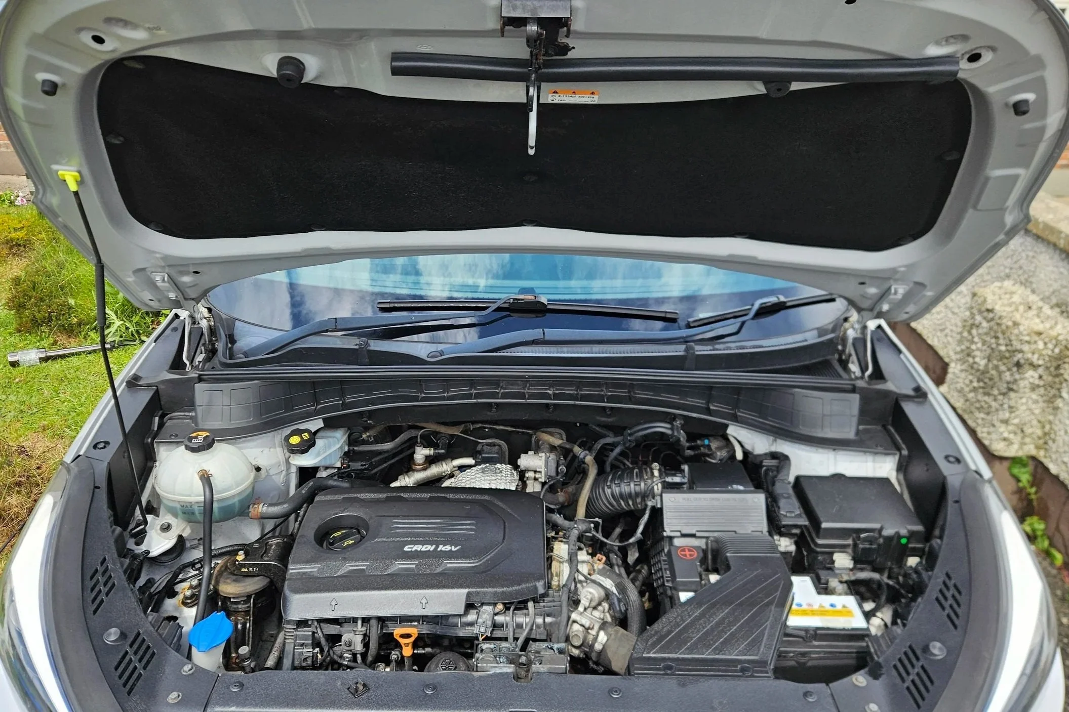 A mobile full engine bay detail completed carefully in preparation for the NCT by North East Auto Detailing. The engine features clean surfaces with restored black plastics.