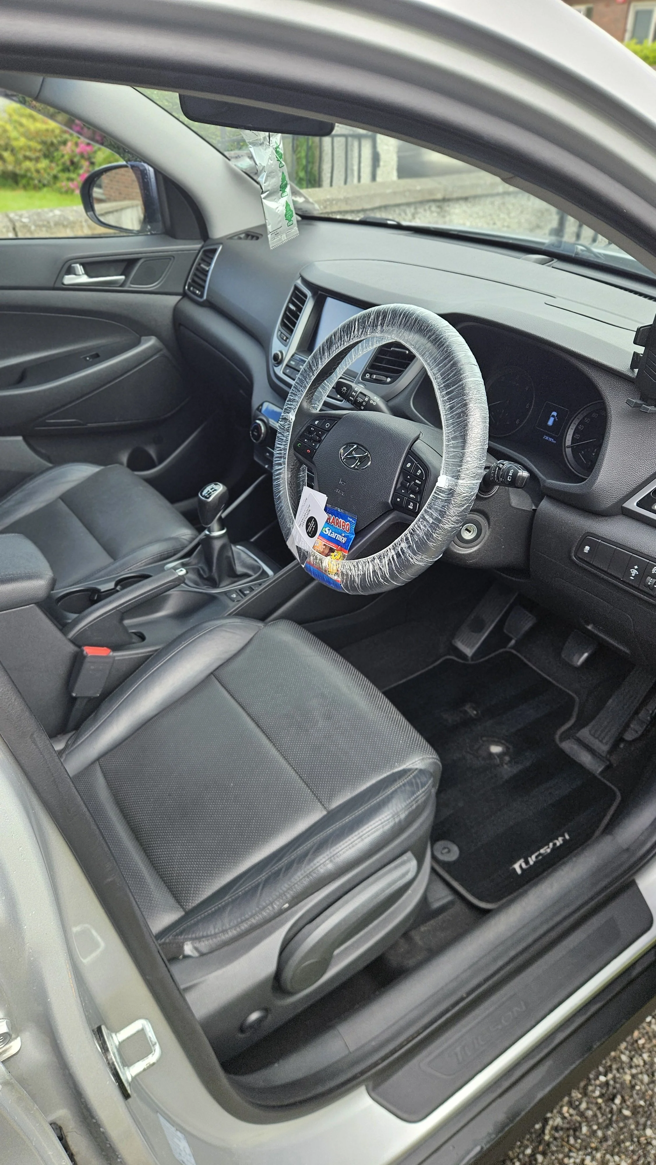 Deep premium full interior mobile detail, including a full vacuum, steam sanitization, heavy stain extraction and premium handover presentation in preparation for the NCT inside a Hyundai in Blackrock, Co. Louth, by North East Auto Detailing.