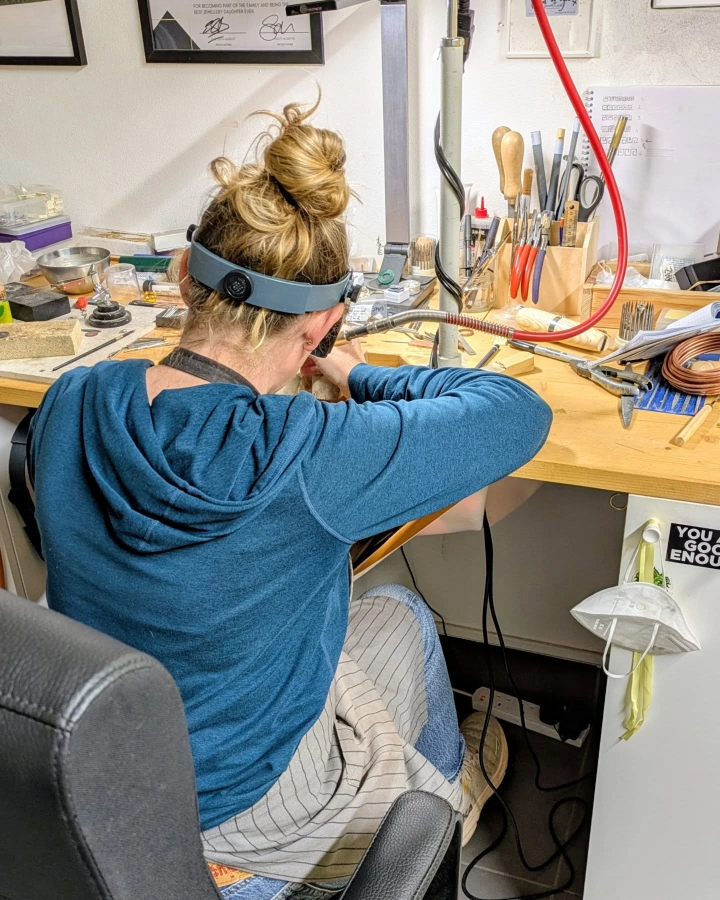 &bull; Bespoke Training &bull; 

A few weeks ago I had the pleasure of welcoming an incredibly talented aspiring maker who travelled all the way from America to study with me.
If that isn&rsquo;t an honour, I don&rsquo;t know what is!

She journeyed 