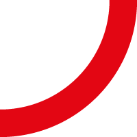 Part of a black background with a red curved line.