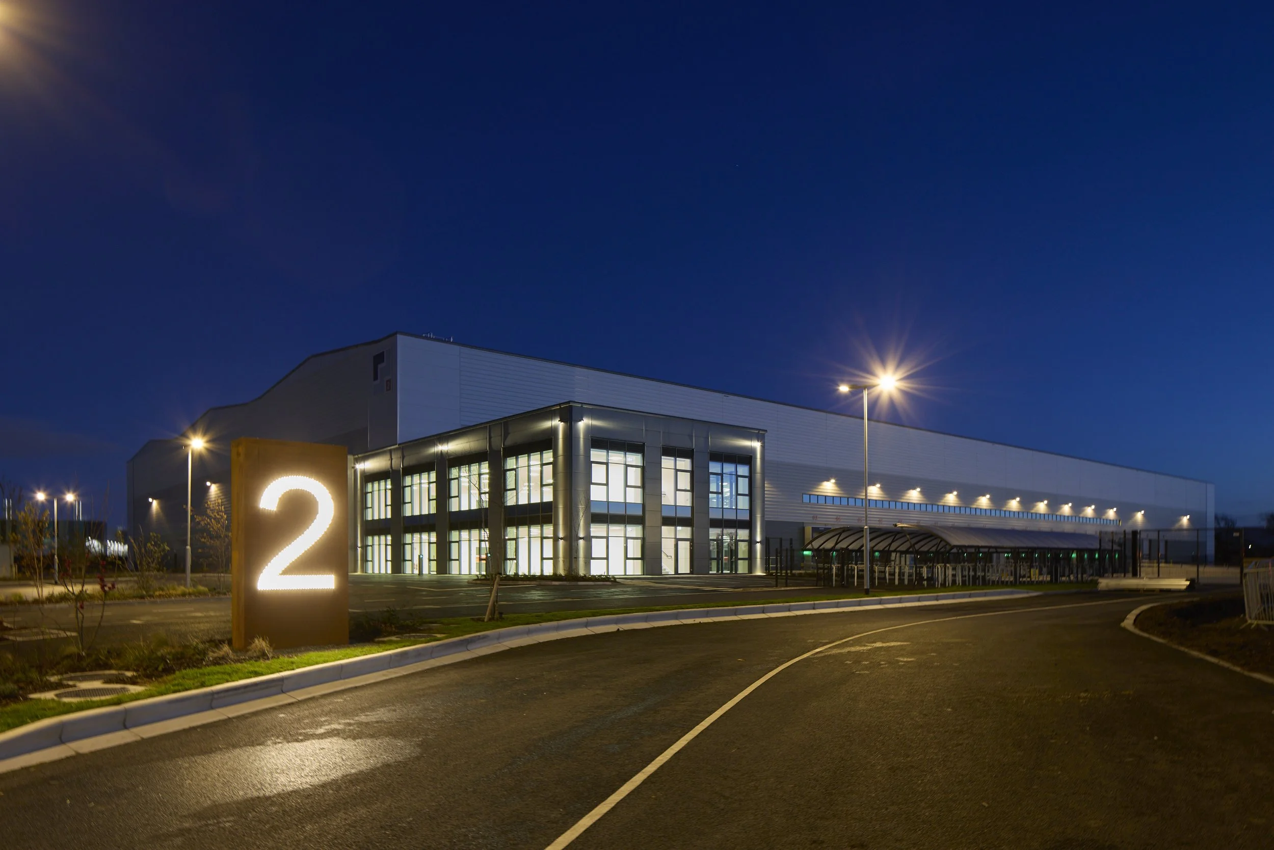 Unit 2 Nighttime, Grange Castle West, JSA Architects Dublin.jpg