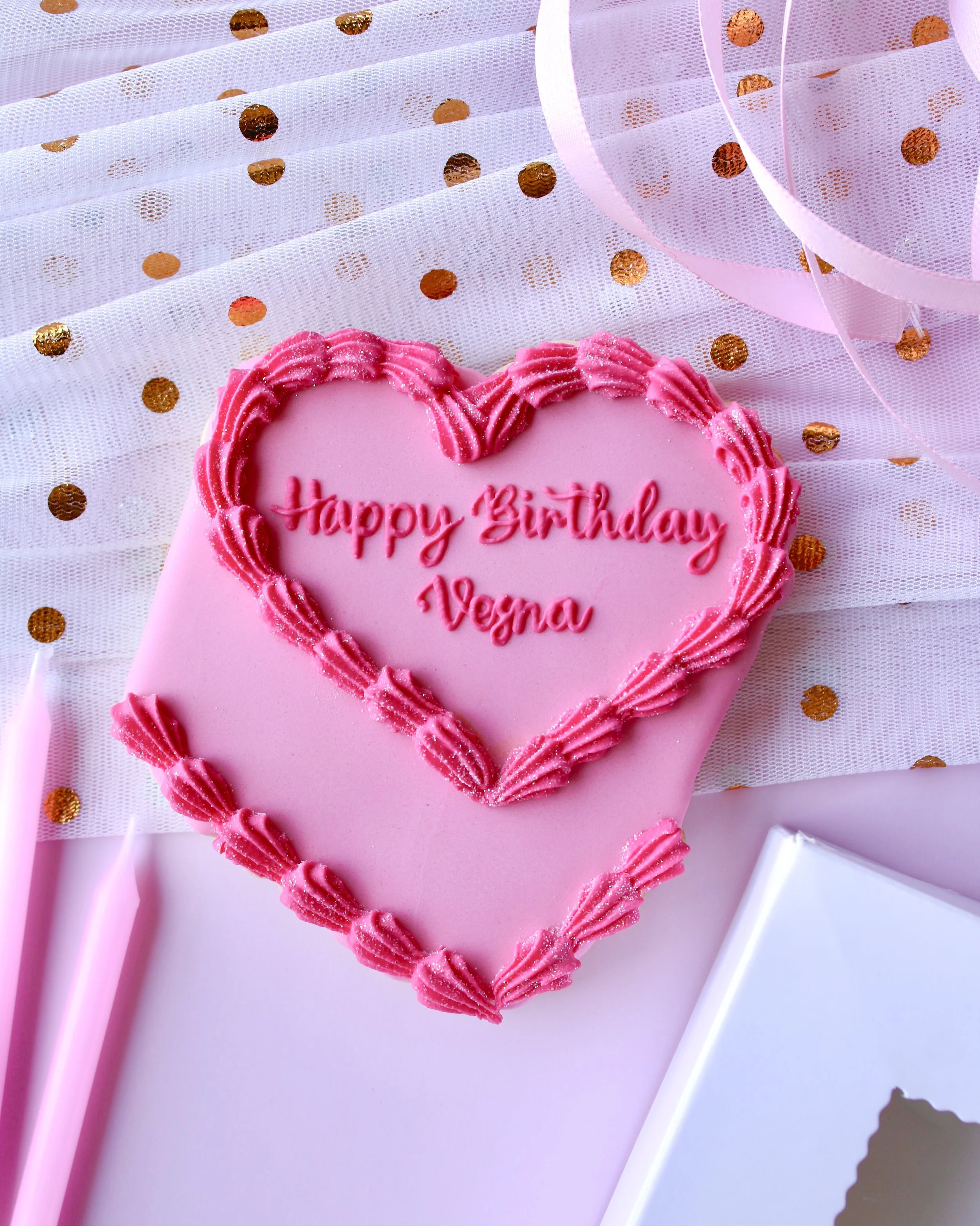 Vintage Birthday Cake Cookie