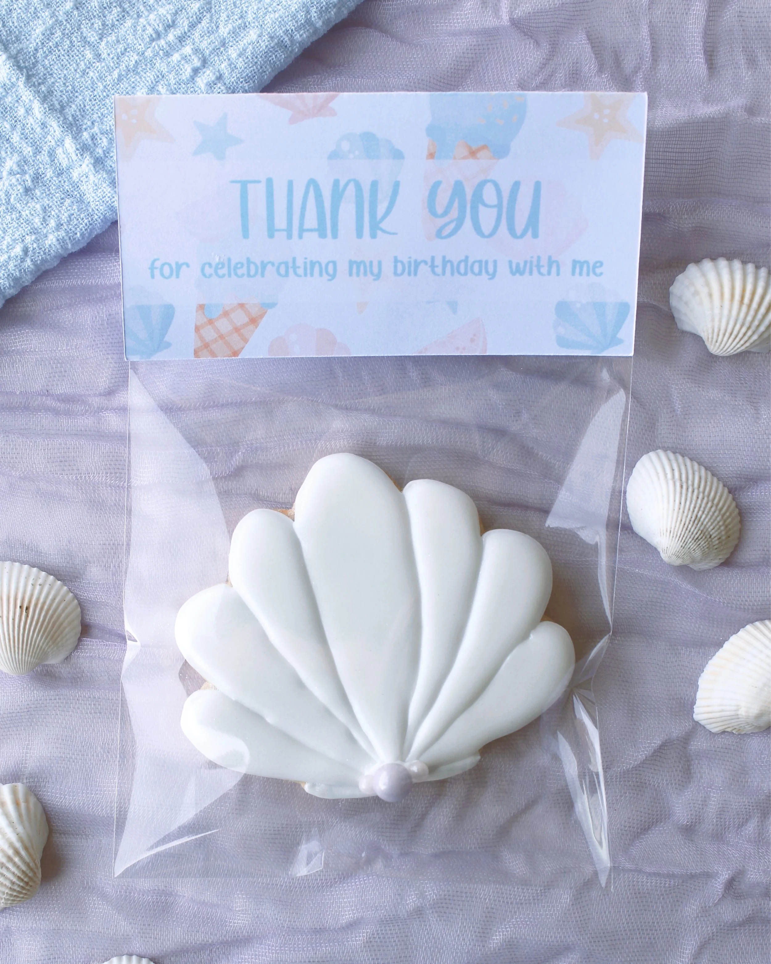 Seashell Thank You Party Favour