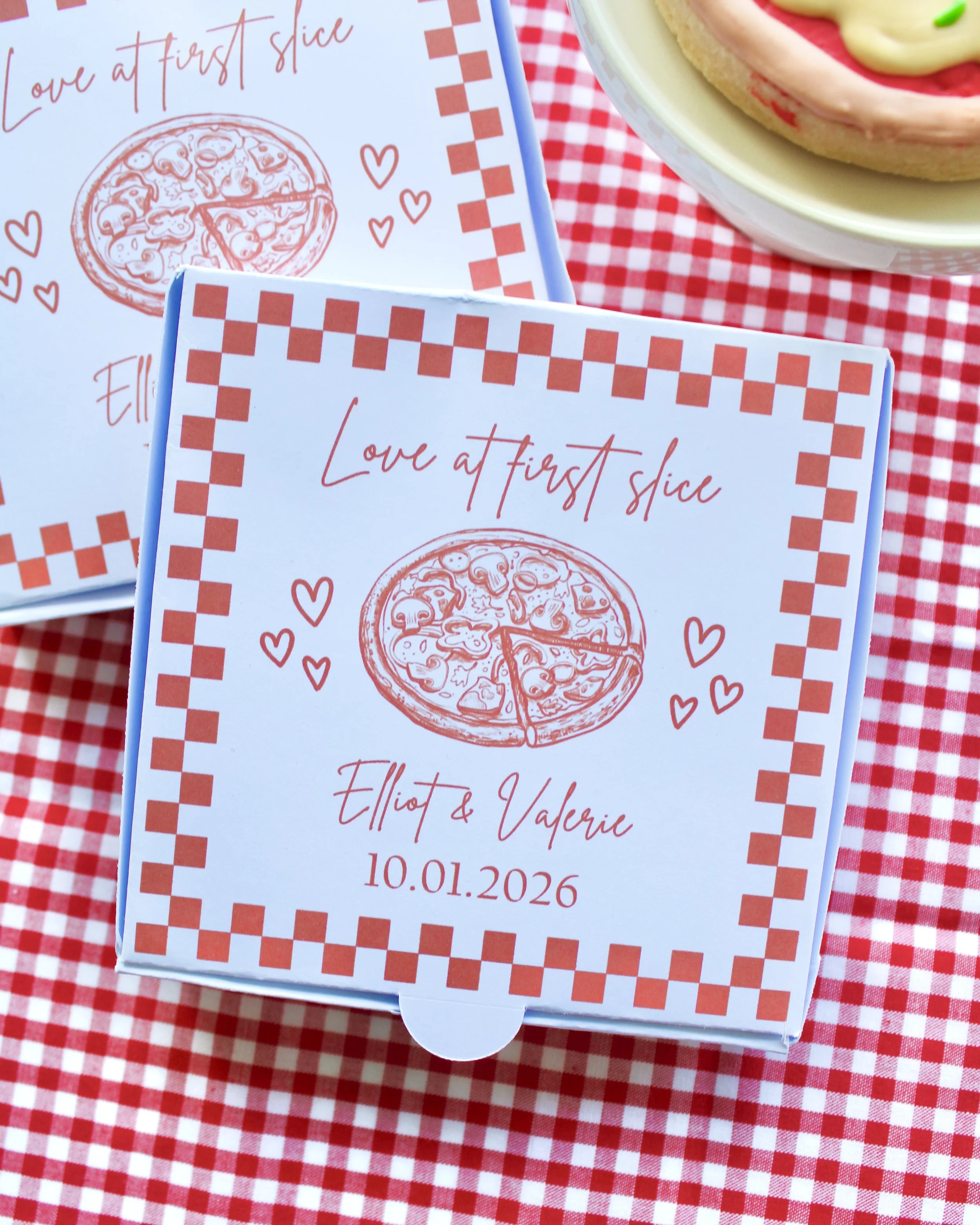 Love at First Slice Mini Pizza Box Cookie