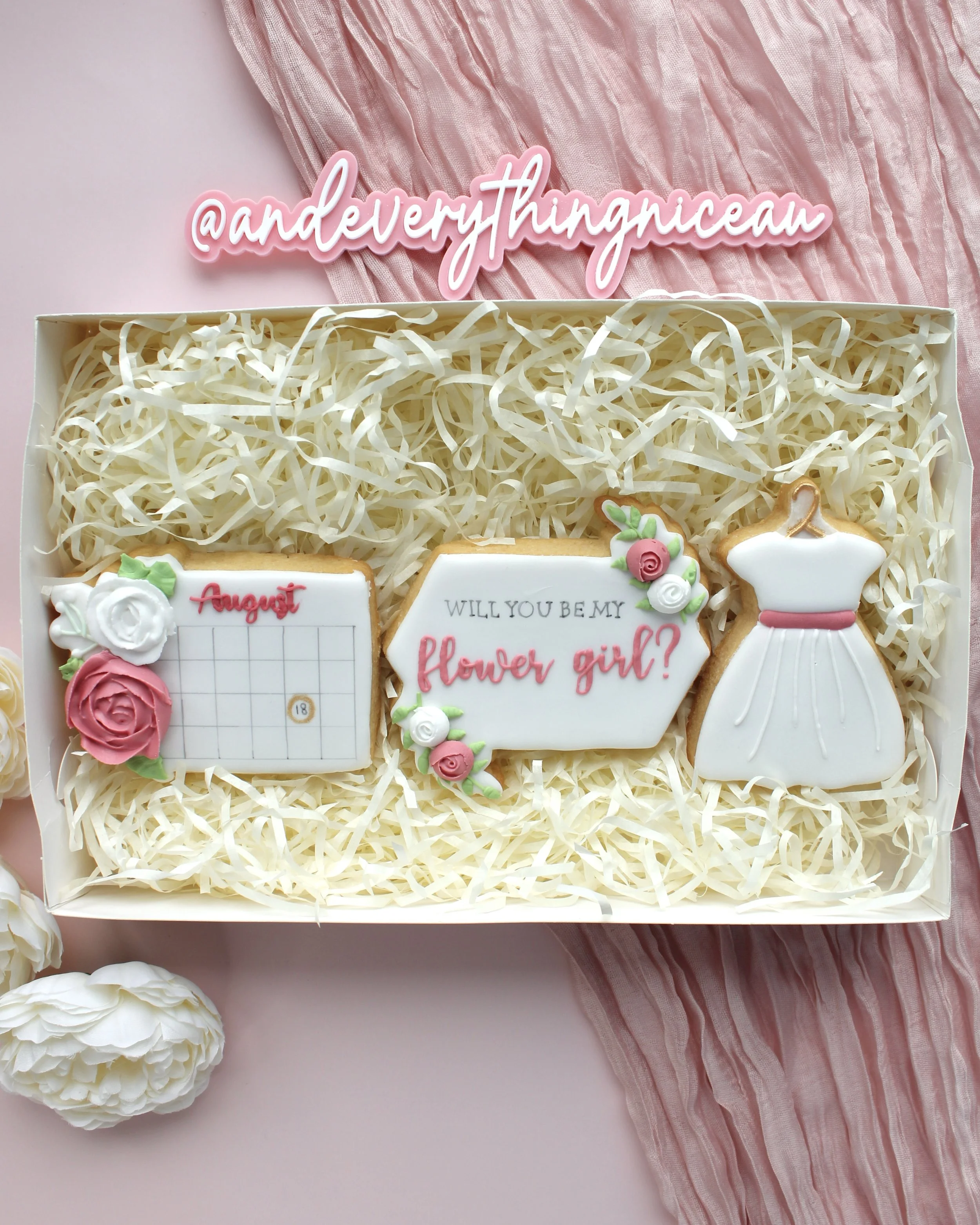 Personalised Flower Girl Proposal Cookie Box
