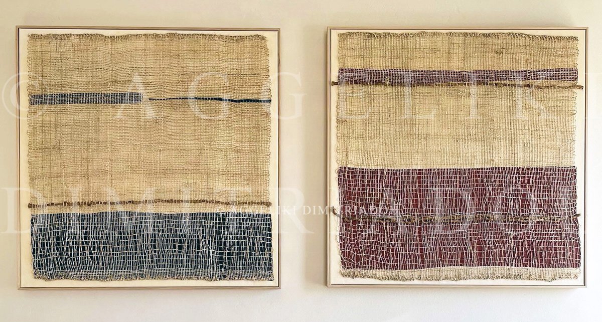 Layers II - III mixed media paintings by Aggeliki Dimitriadou visual artists.