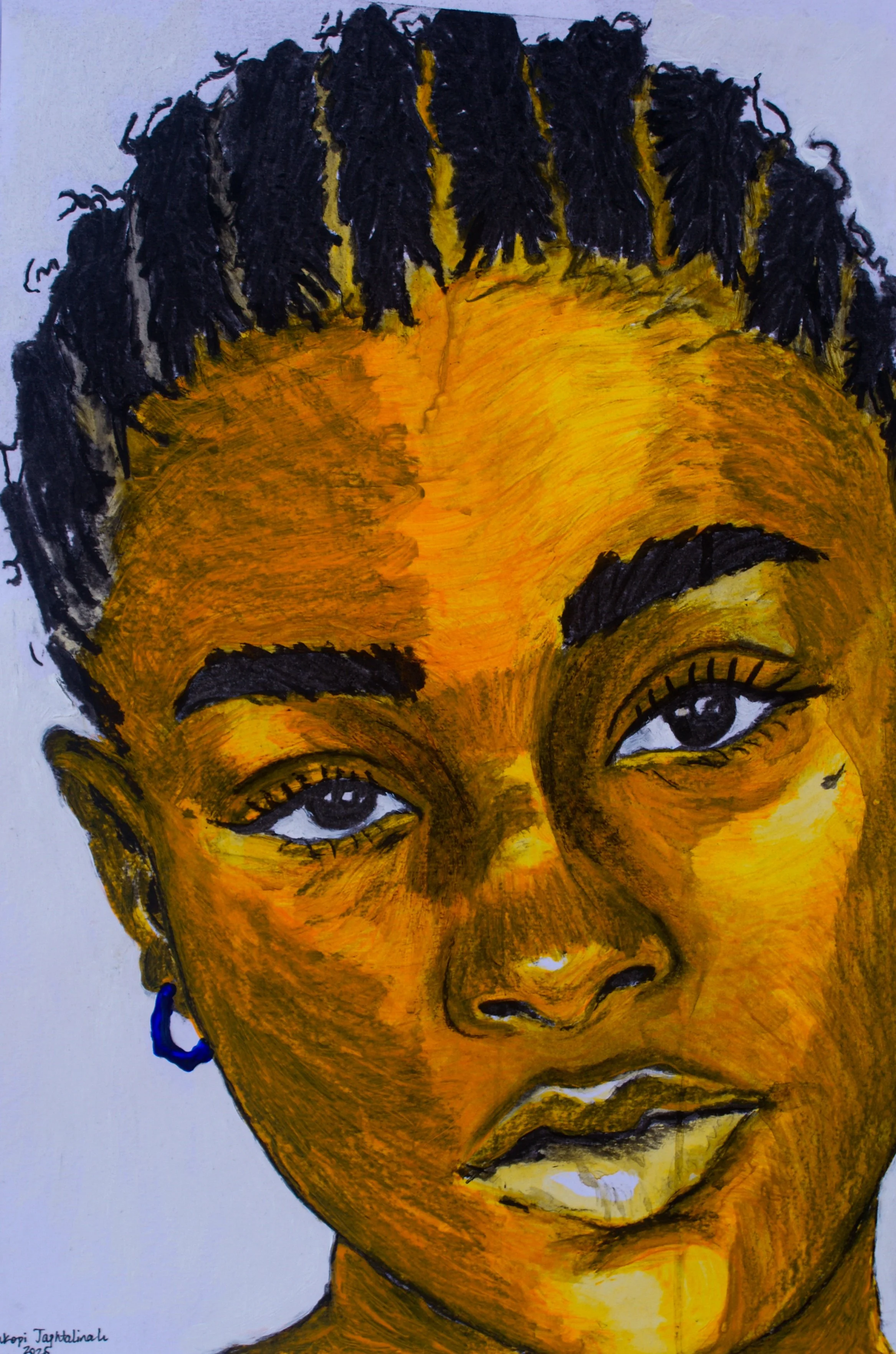 Vivid Expression Hand-Painted Portrait