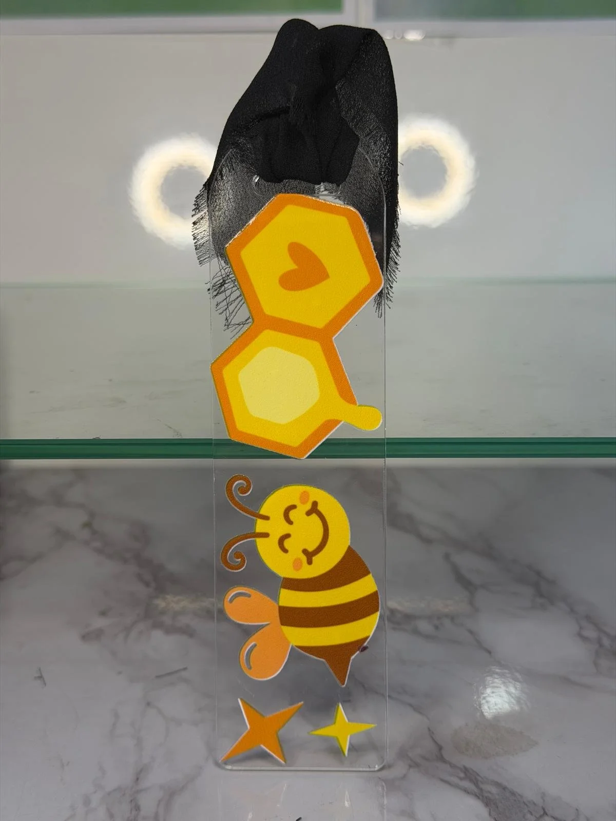 Bee Happy Acrylic Bookmark