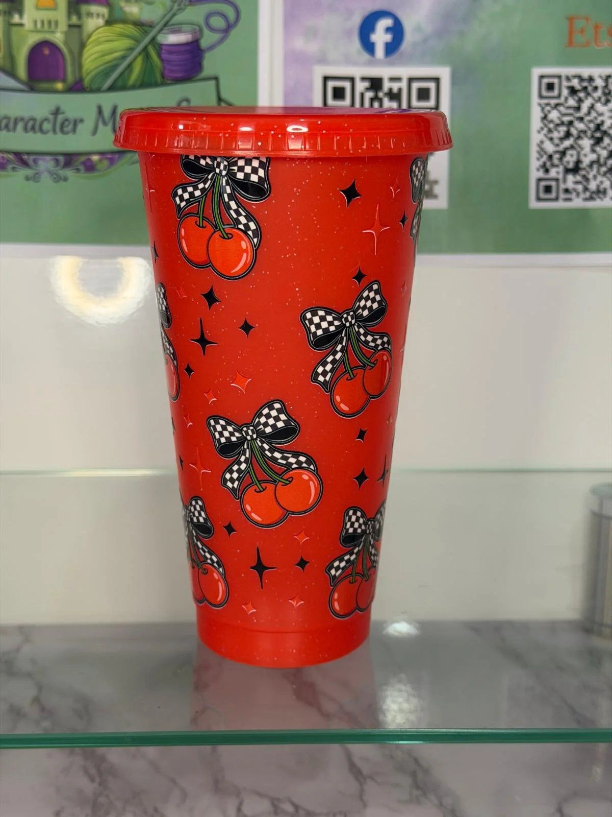 Retro Cherry 24oz Tumbler