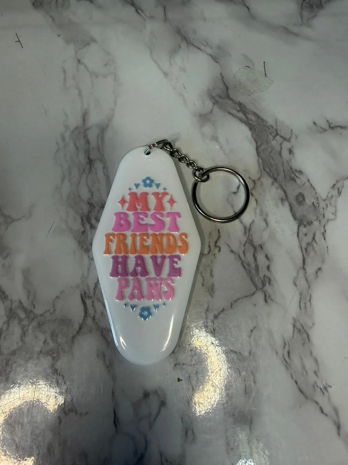 My best friends have paws keyring