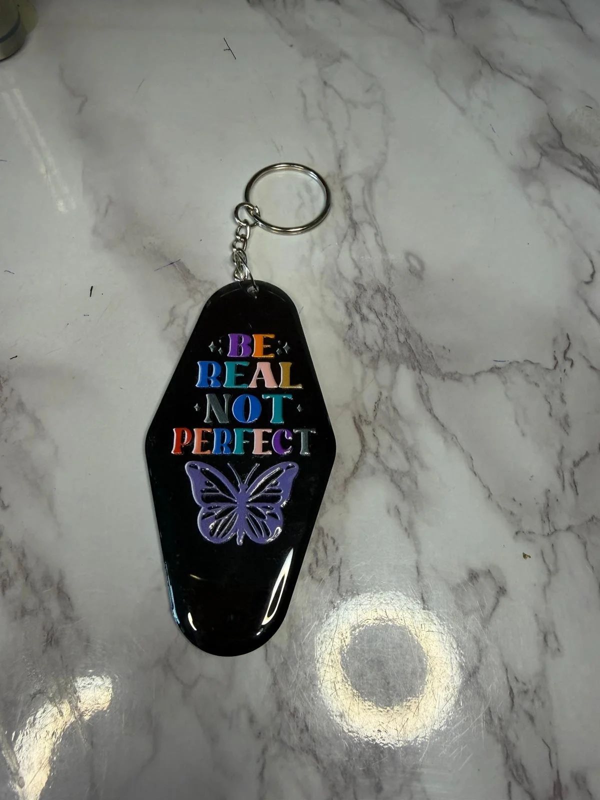 Be real, not perfect Keyring