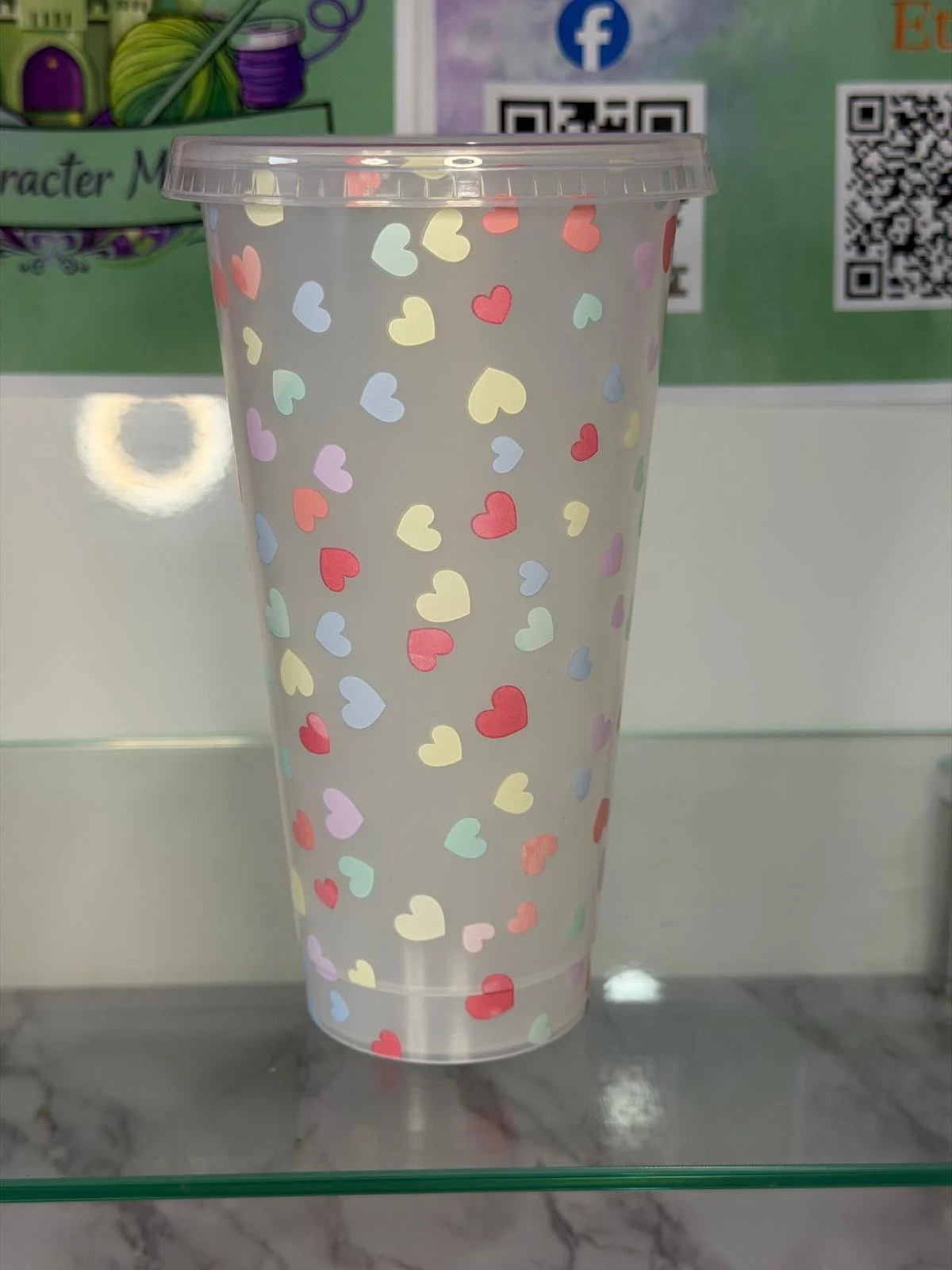 Colourful Hearts 24oz Tumbler