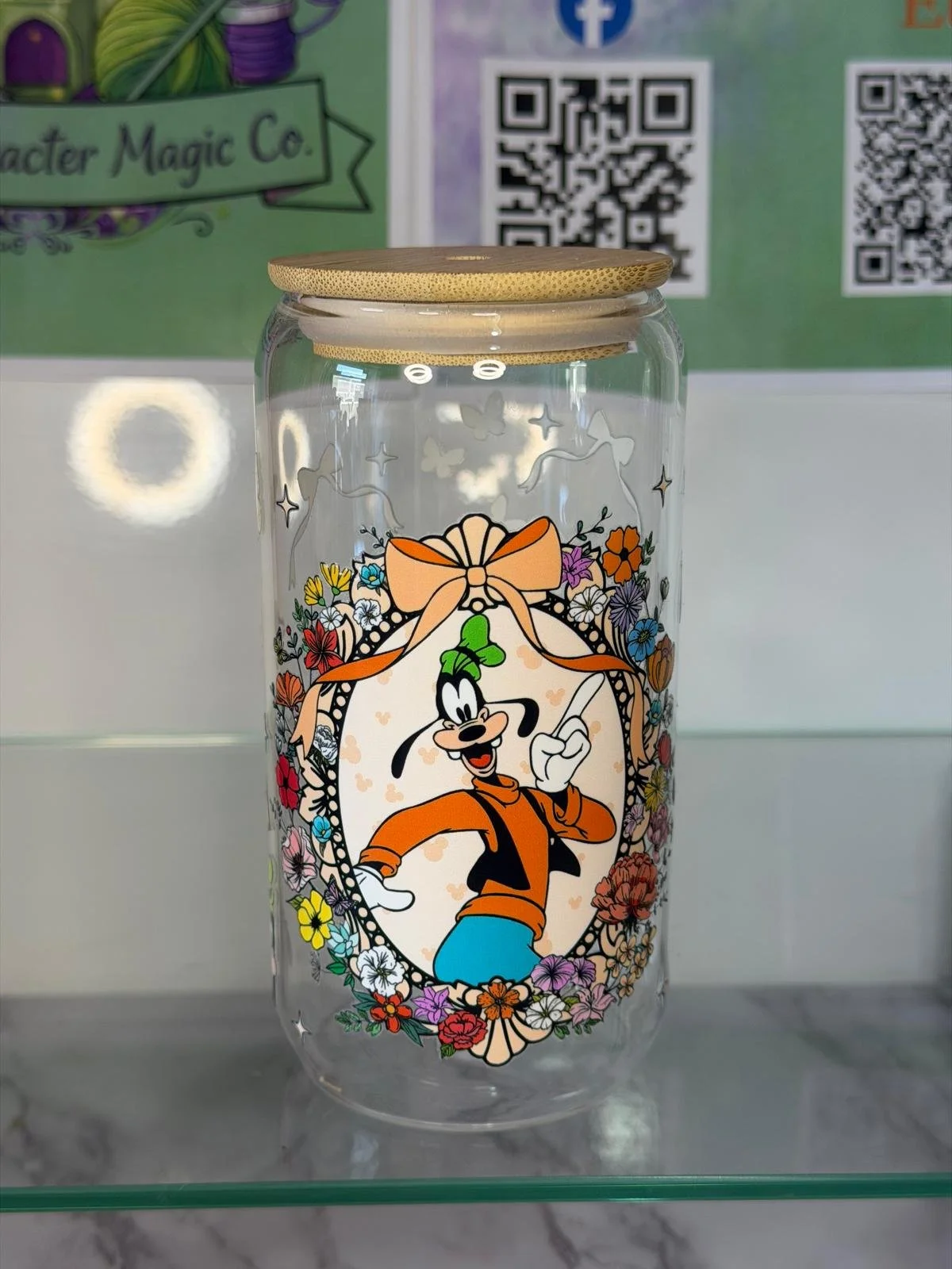 Goofy 16oz Glass Tumbler