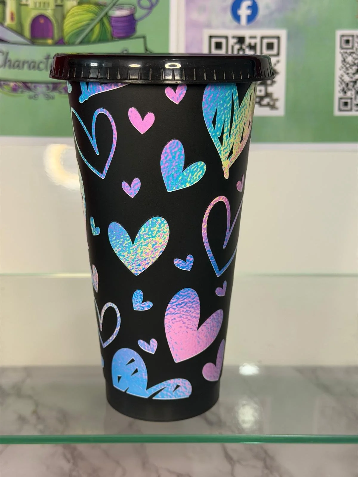 Irridescent Heart 24oz Tumbler