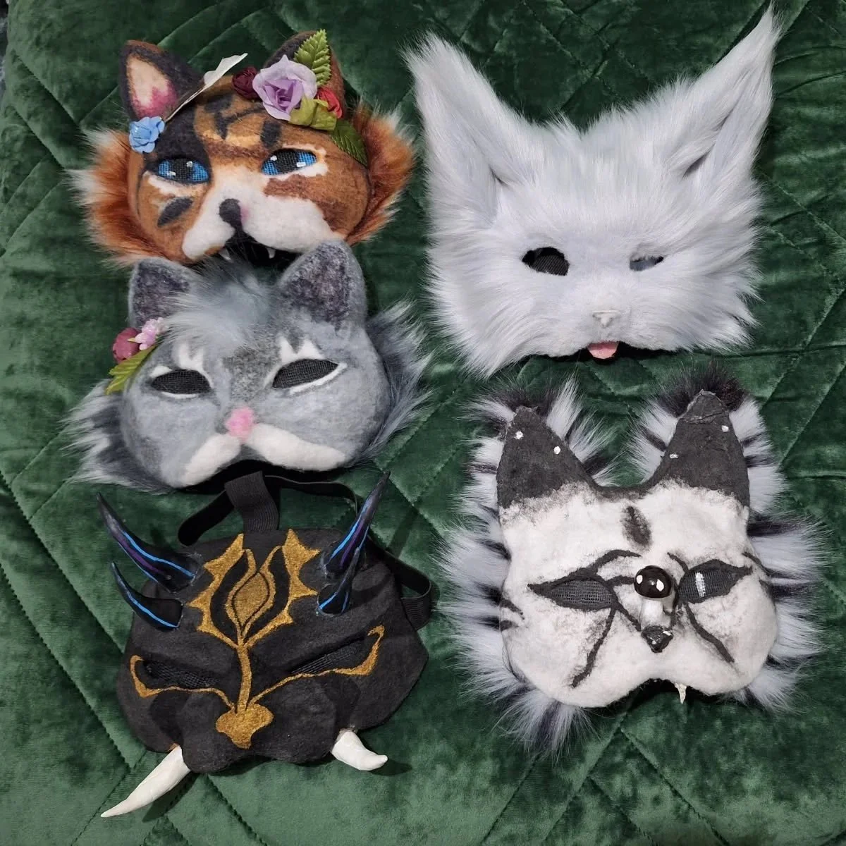 These striking masks were made by one of my clients. Thanks for sending them through!
