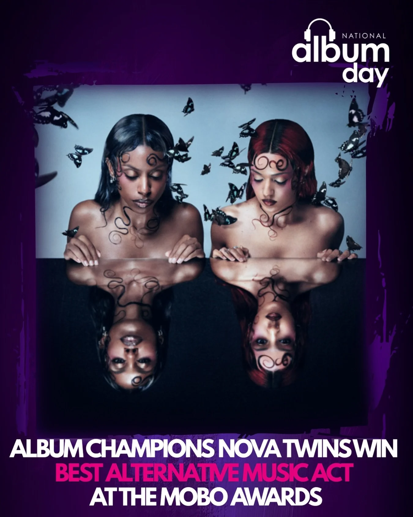 Congratulations to National Album Day 2025 Champions @novatwinsmusic for winning Best Alternative Music Act at the @moboawards last night 🌟 A win for the rock music lovers everywhere!