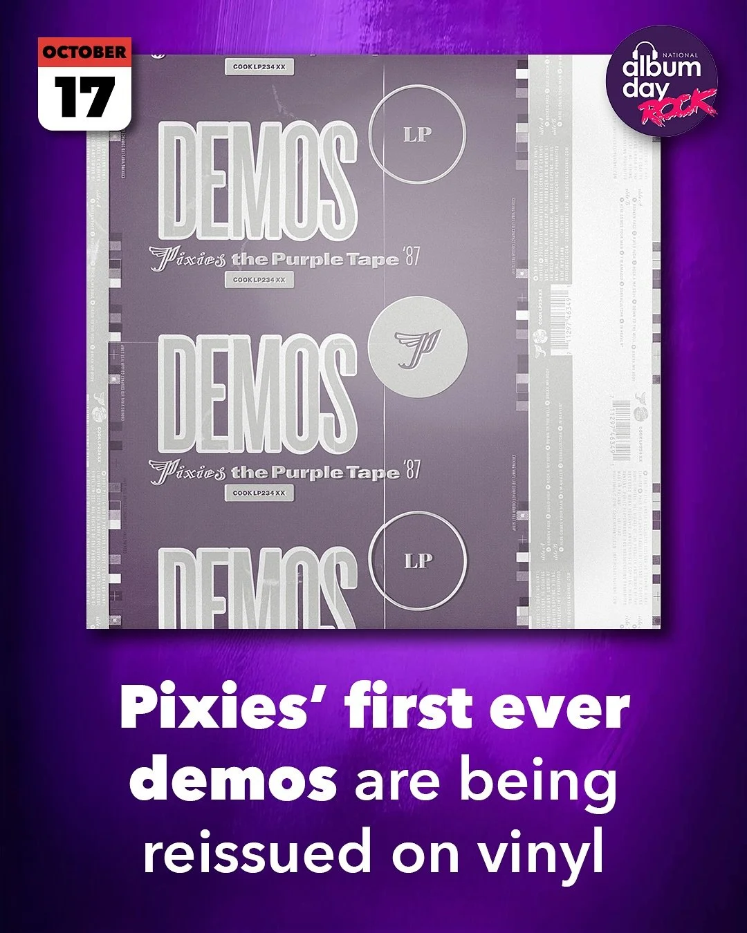 The Purple Tapes by @pixiesofficial are coming to vinyl tomorrow 🎉
&nbsp;
&ldquo;A sketch of an unvarnished, restless band, coolly bashing out its world-domination plan.&rdquo; &mdash; @rollingstone 
&nbsp;
Before Surfer Rosa. Before Doolittle. Ther