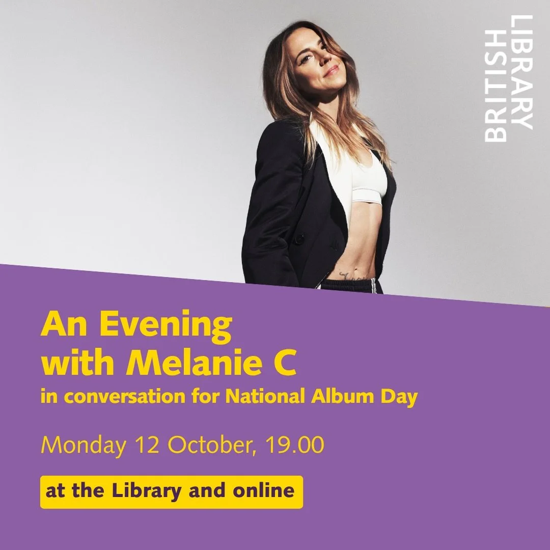 Get ready for a truly iconic night! Our #nationalalbumday champion @melaniecmusic will join DJ Colleen &lsquo;Cosmo&rsquo; Murphy of @classicalbumsundays at the @britishlibrary on 12th October for an evening to talk about her astonishing career and m