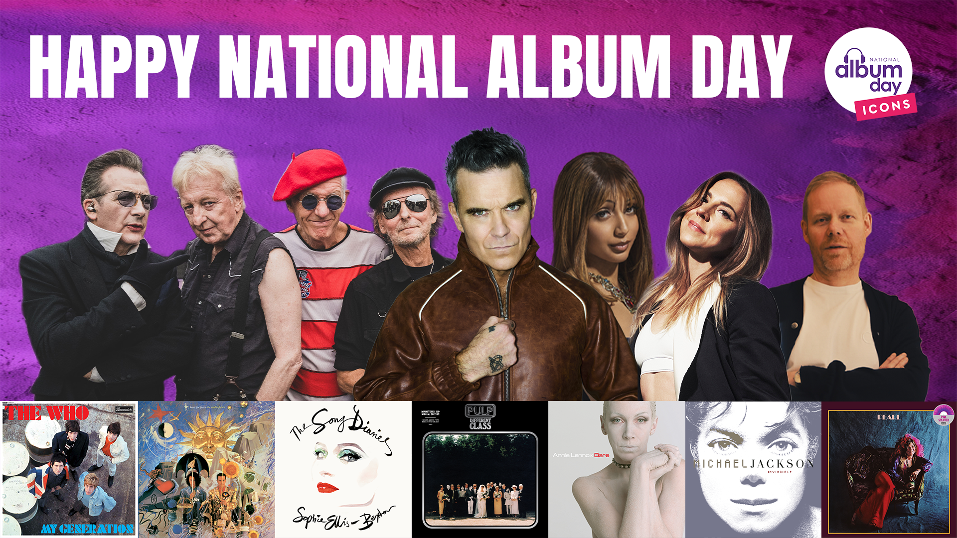 Biggest ever National Album Day takes place this Saturday 17th October celebrating music icons