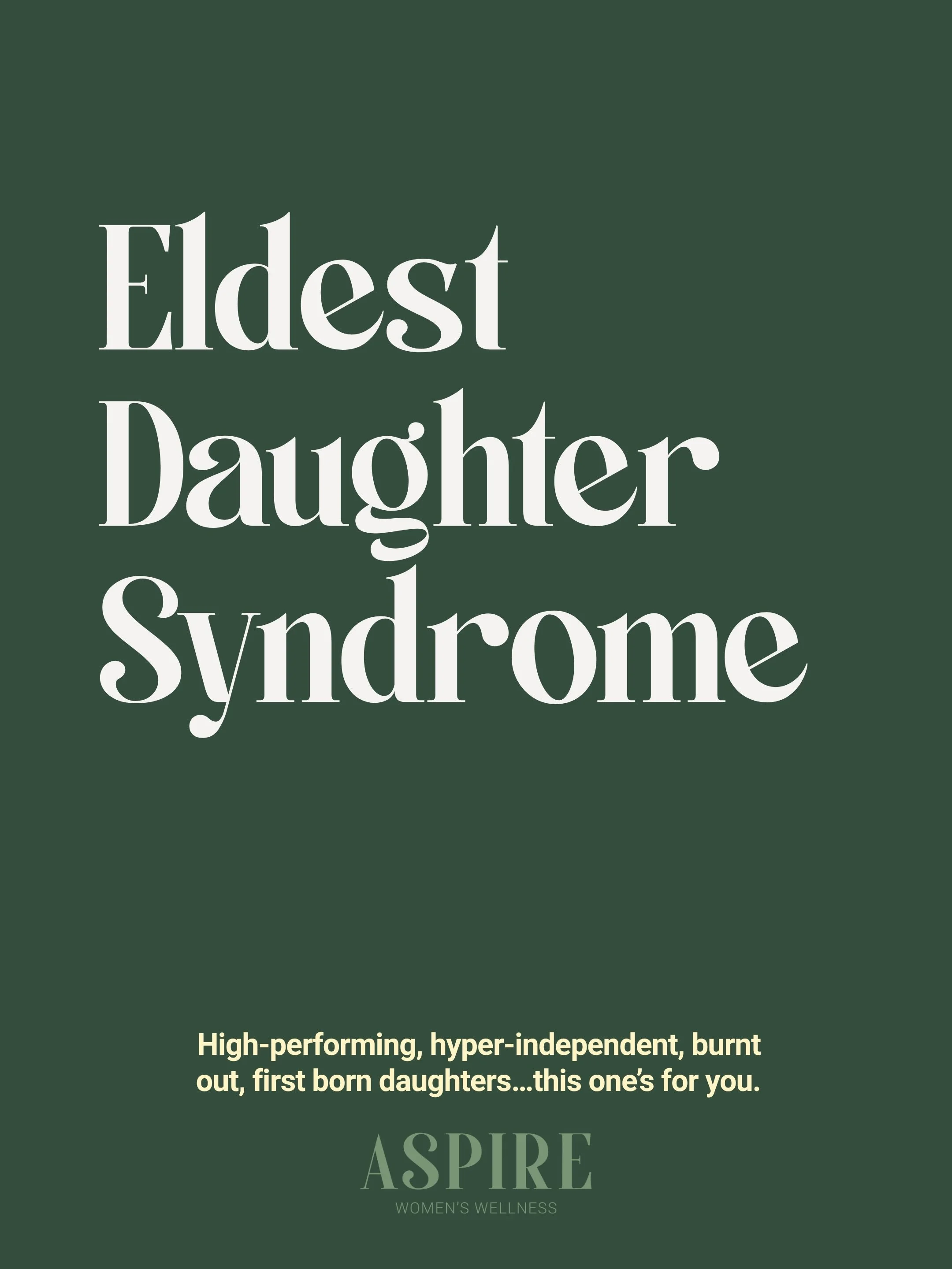 You were handed too much, too soon. Only now realizing that the praise for being &ldquo;so mature&rdquo; meant something your body has been paying for ever since.

#eldestdaughtersyndrome #chronicillness #womensmentalhealth