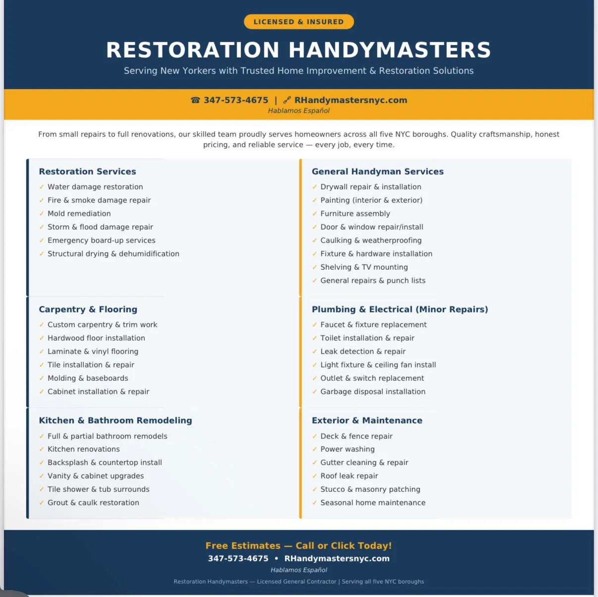 Home improvement services