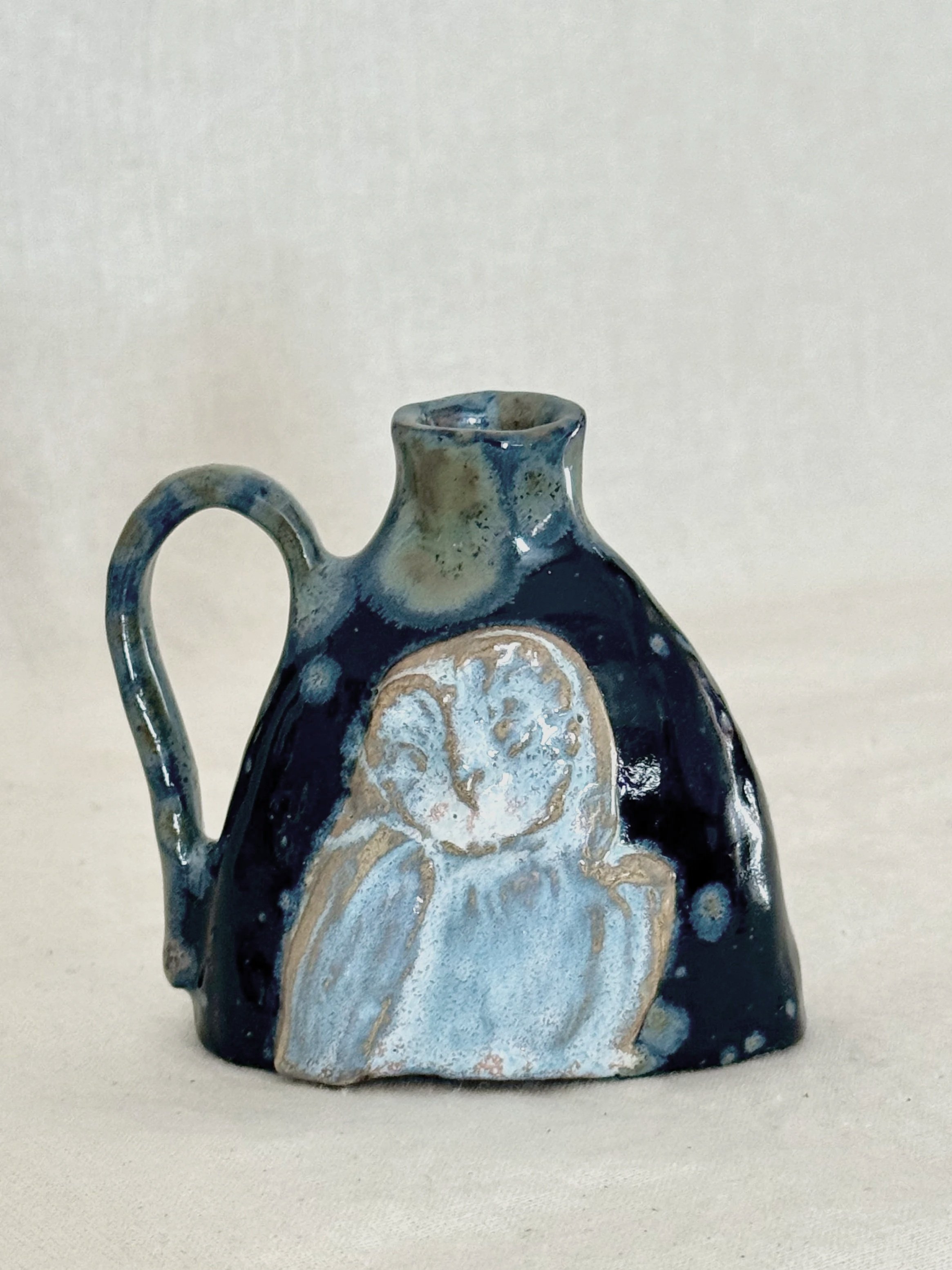 Starry Night Owl Vase