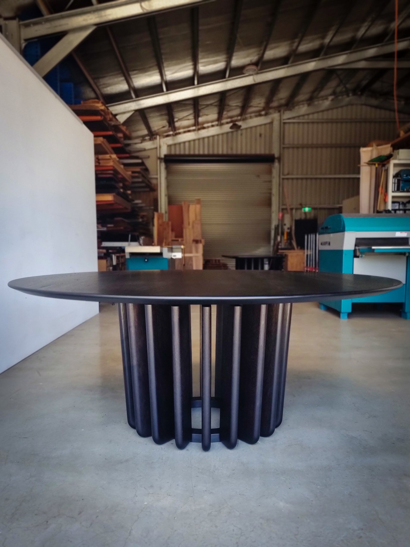 Lantern Table in ebonised Walnut in the Nathan Day Design workshop, Dunsborough WA