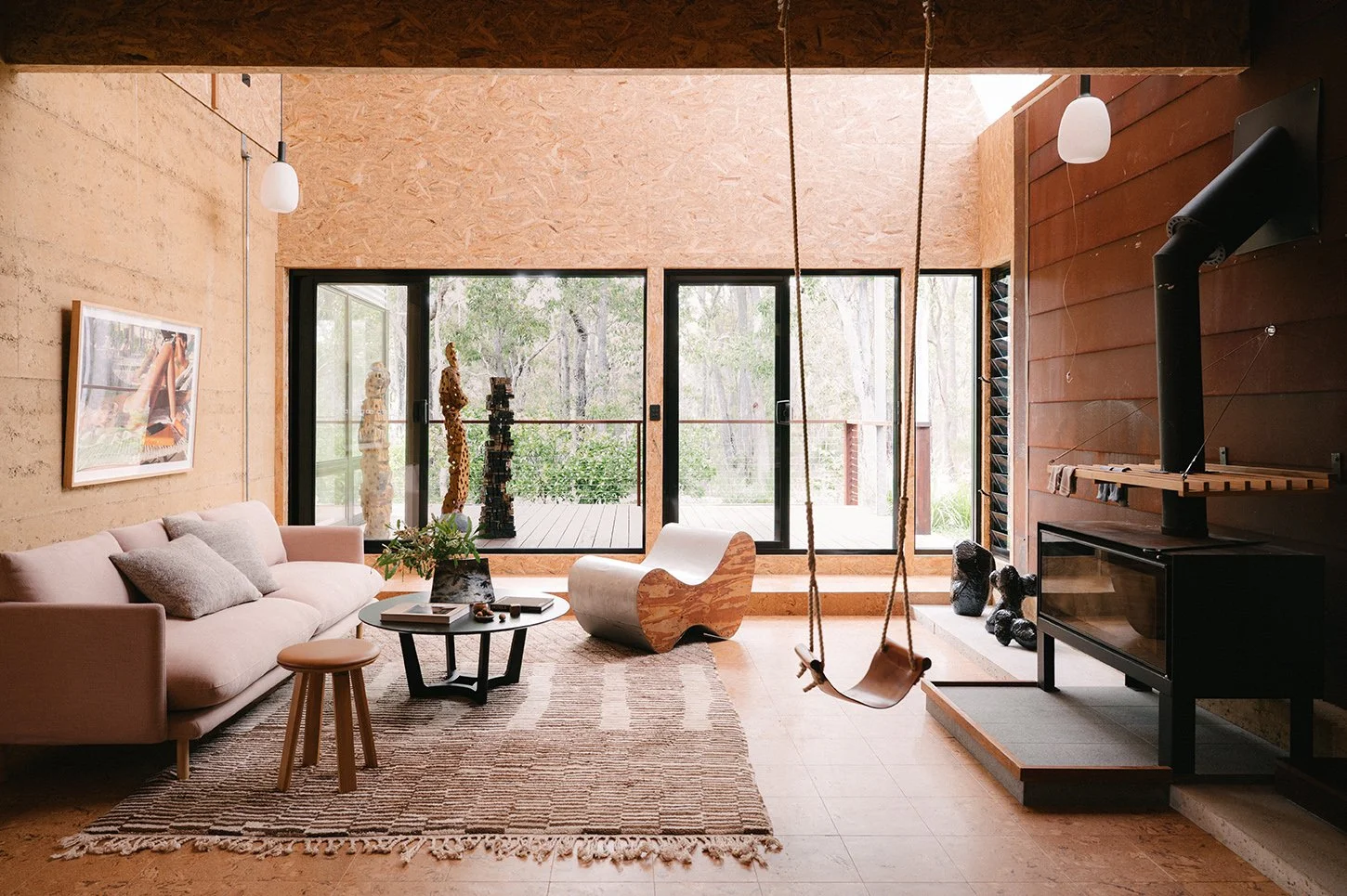 Froxfield Coffee Table styled in a naturally lit living room - bespoke fine furniture by Nathan Day Design