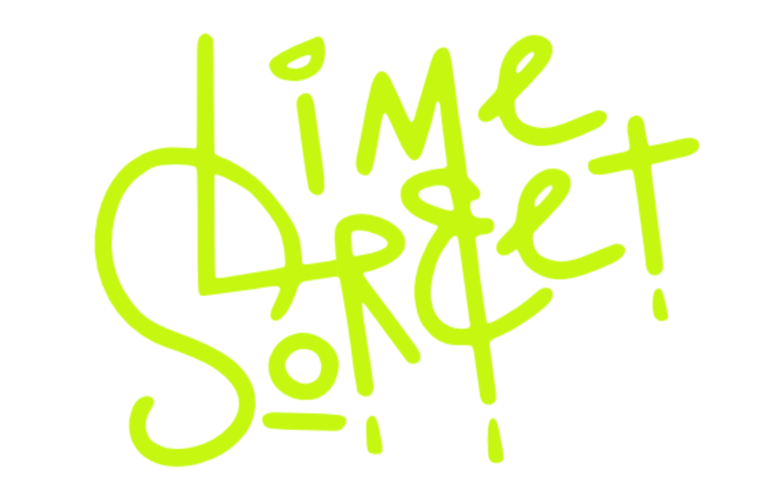 Lime green handwritten-style text that says "Be kind" with decorative elements surrounding it.