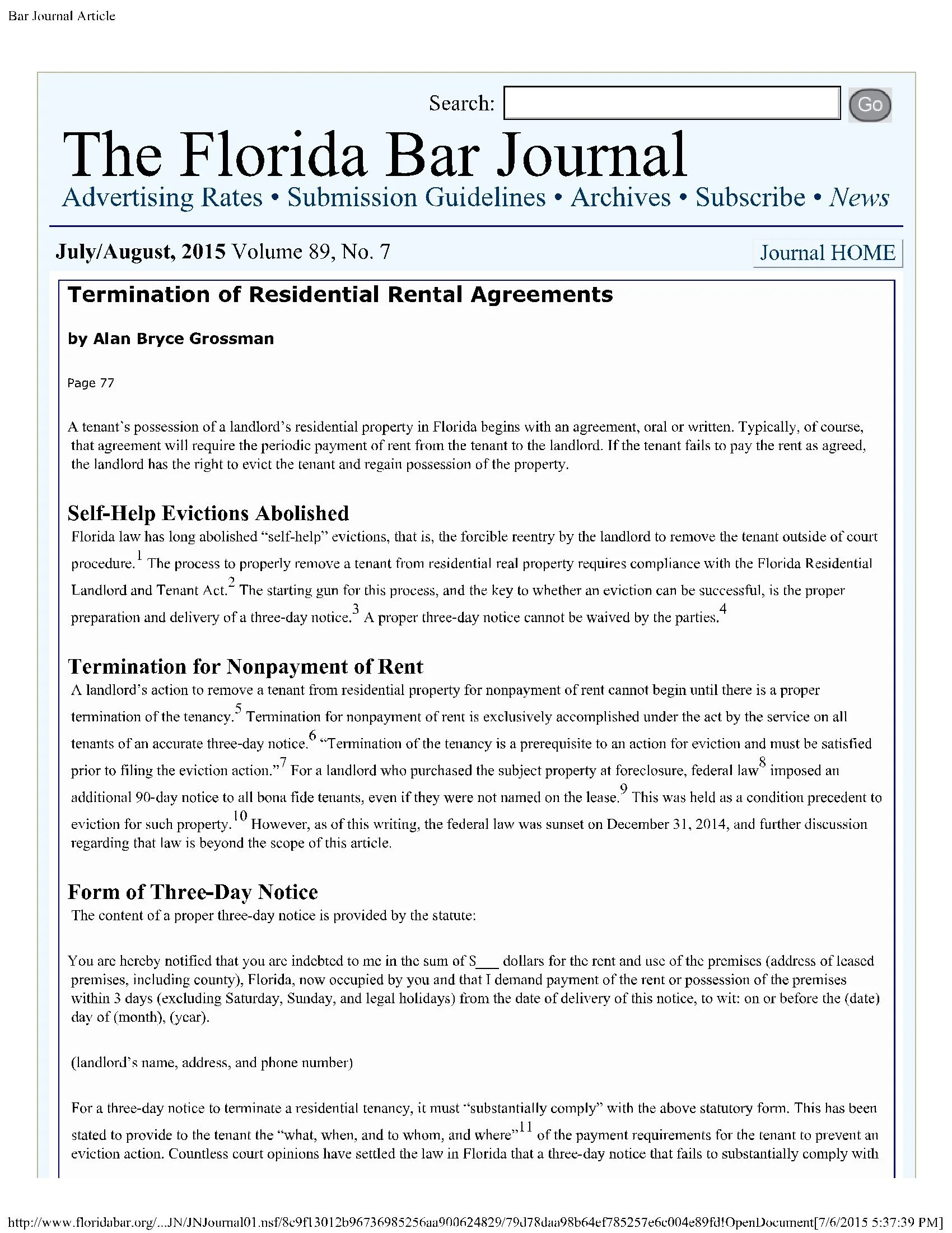 Published Articles