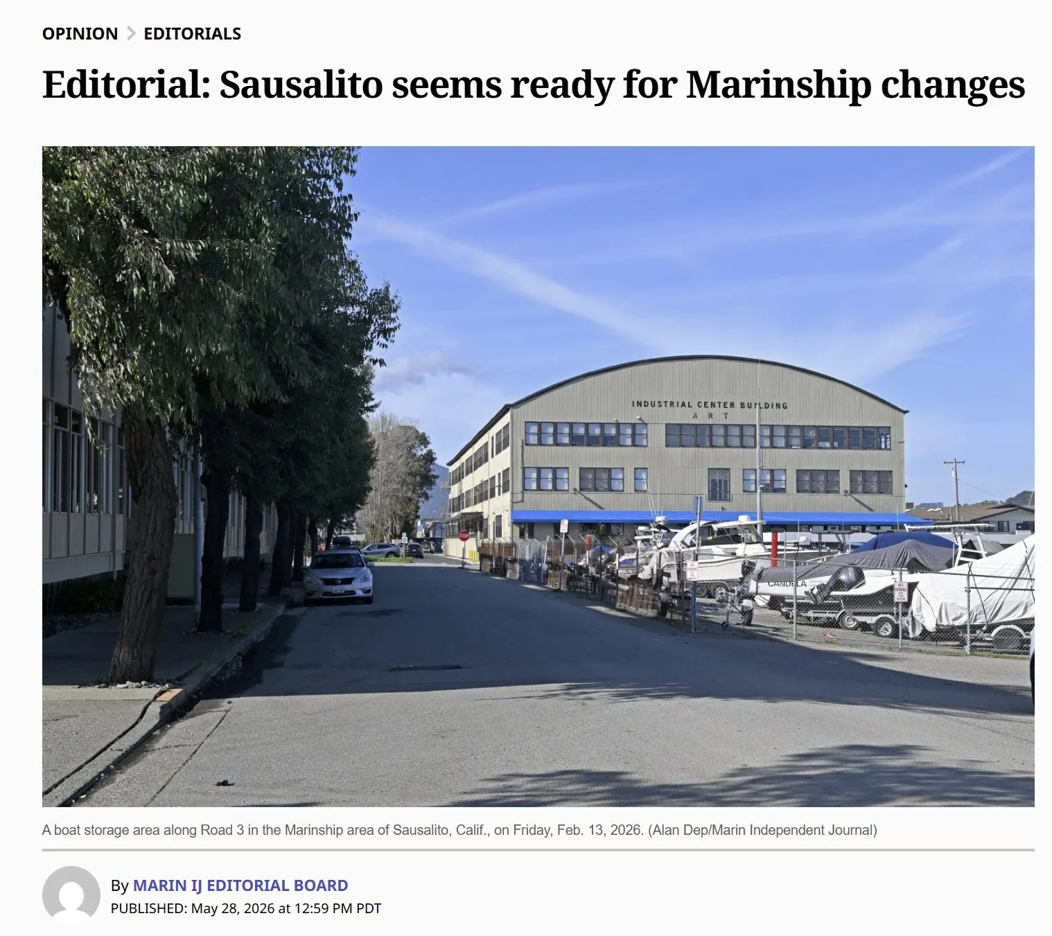 Marin IJ Editorial Board: It's Time to Focus on What's Possible in Marinship