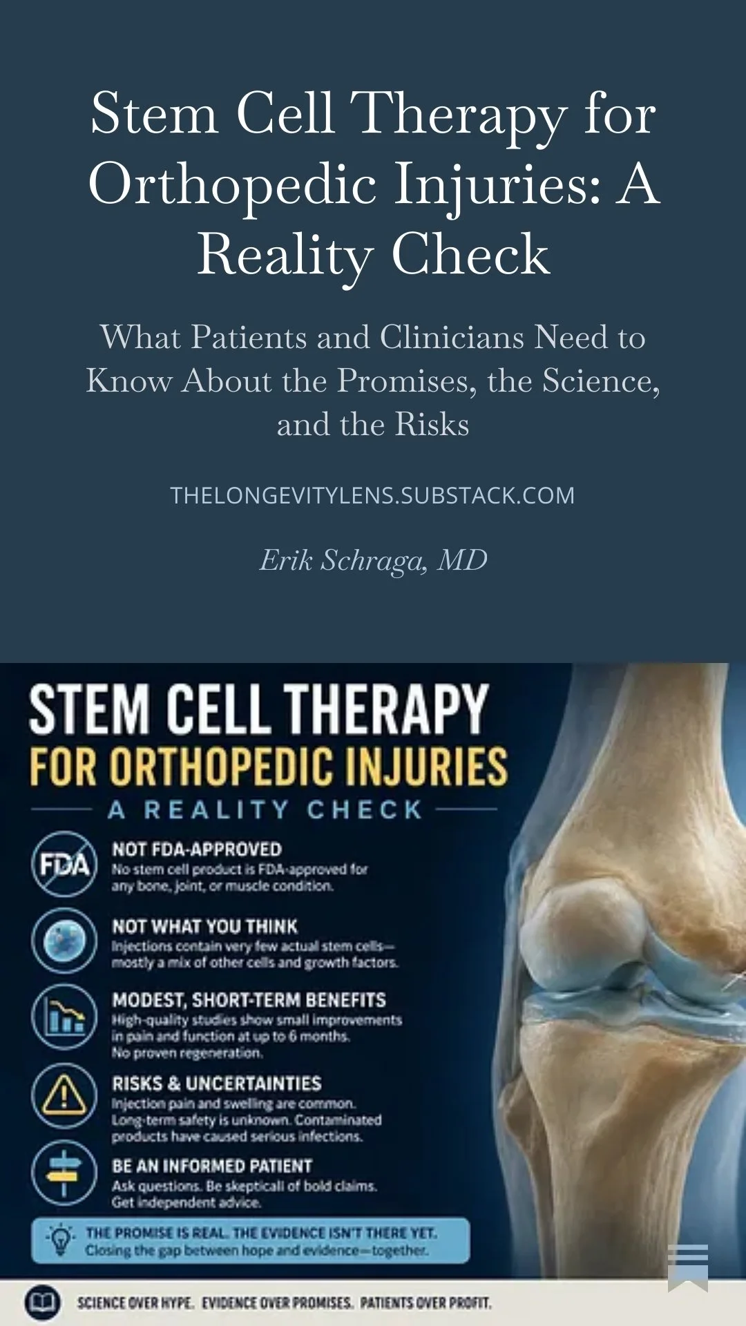 Stem Cell Therapy for Orthopedic Injuries: A Reality Check