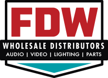 FDW Wholesale Distributors logo with red and black text and teal accent