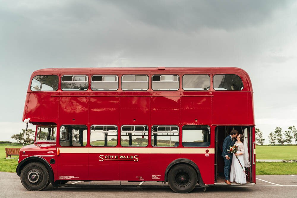 Intimate wedding photography at Mumbles Cricket Club.