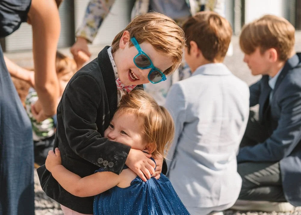 Children playing at wedding