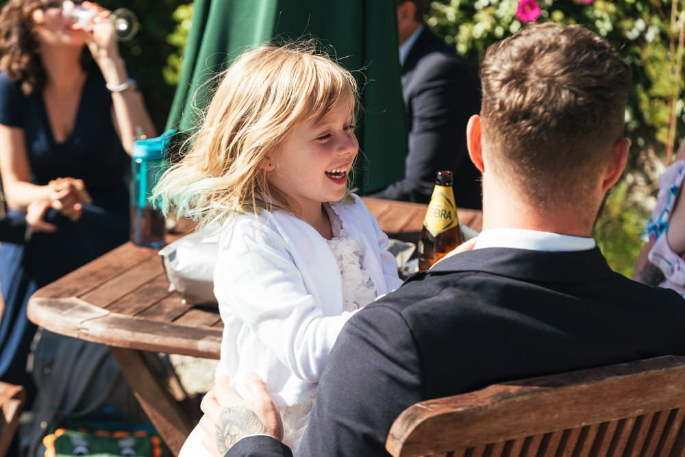 Young girl wedding guest