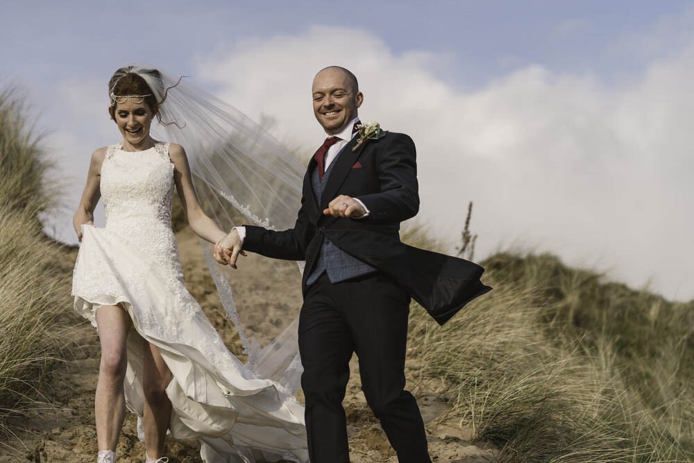 Oxwich bay winter wedding photography &amp; videography, Swansea