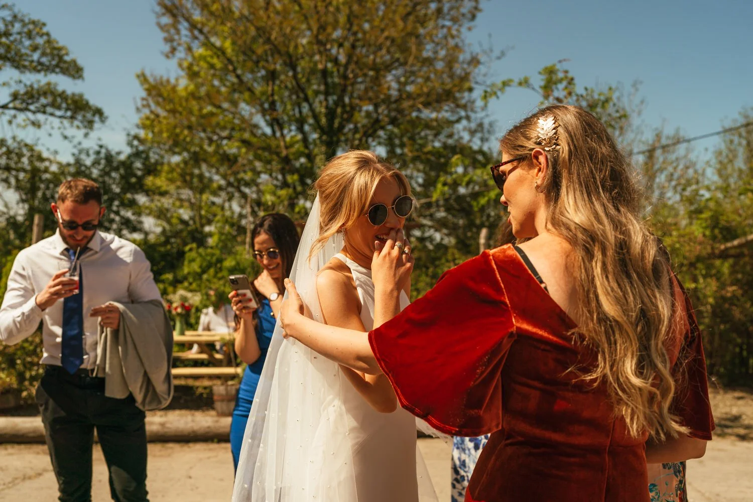welcoming bride