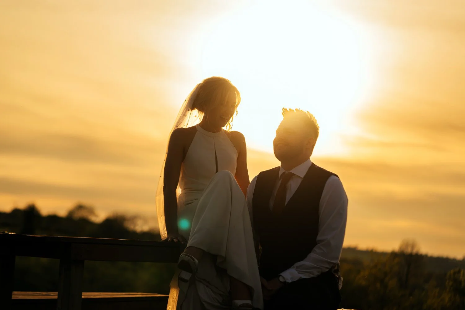 Golden hour wedding