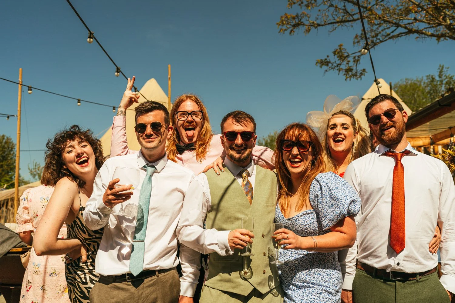 Fun wedding group