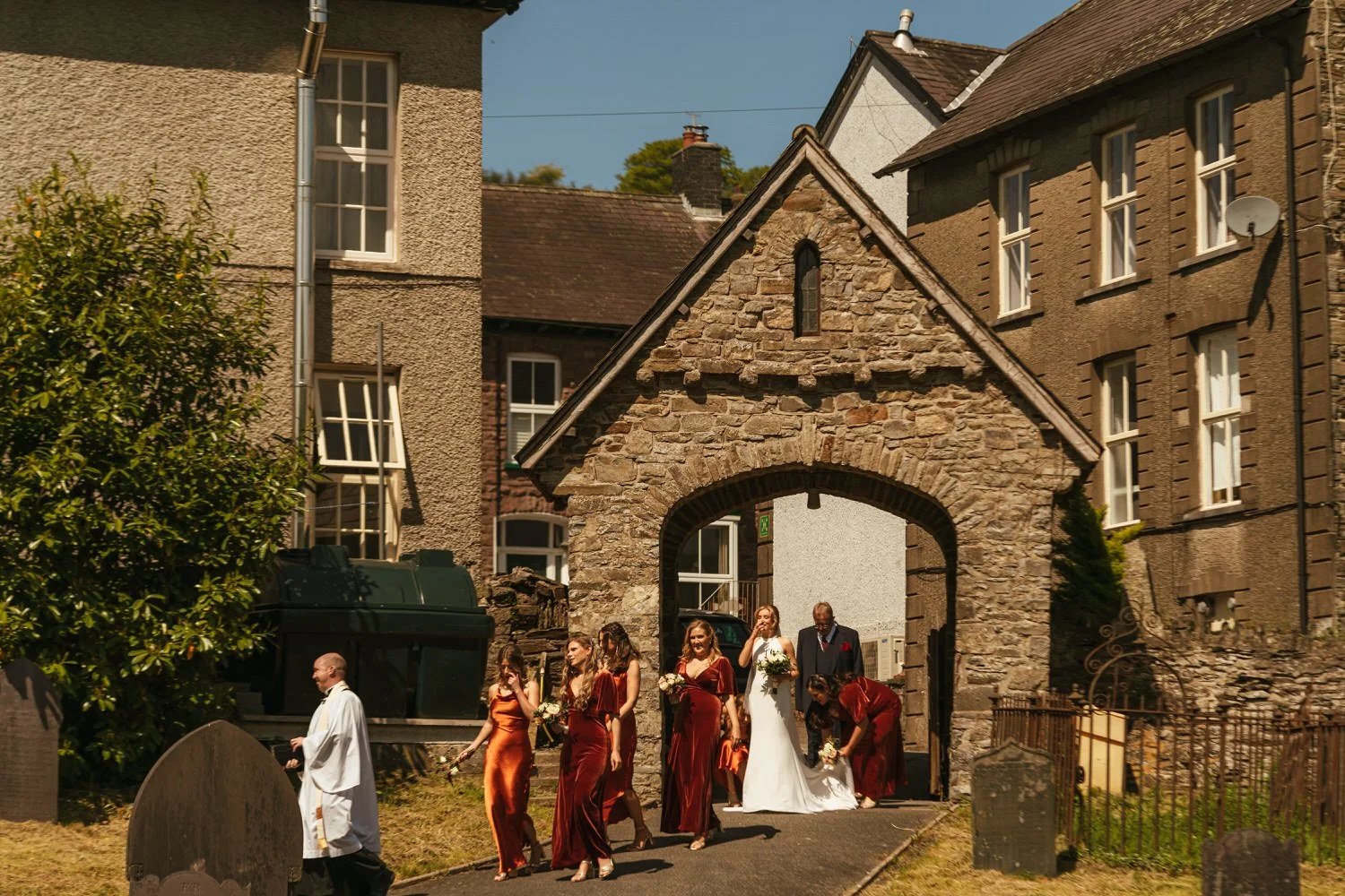 Bride arriving St Tysul's